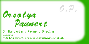 orsolya paunert business card